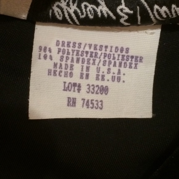 Black Knit Velvet Dress w Beading on Lower Half - Picture 12 of 12